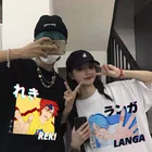 Японское аниме Reki Chibi с коротким рукавом SK8 The Infinity Langa с принтом для мужчин и женщин