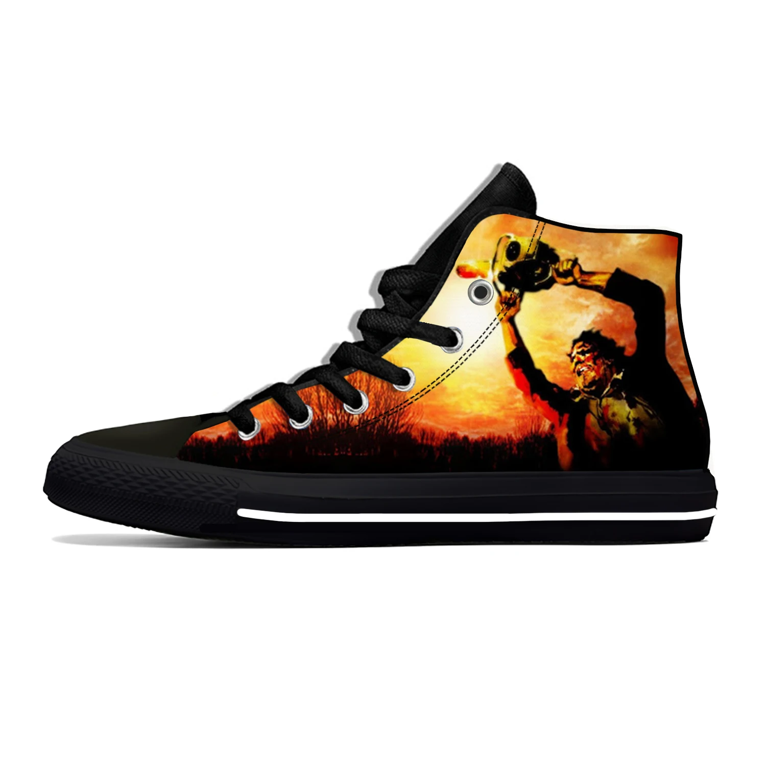 

Texas Chainsaw Massacre Leatherface Halloween Casual Cloth Shoes High Top Lightweight Breathable 3D Print Men Women Sneakers