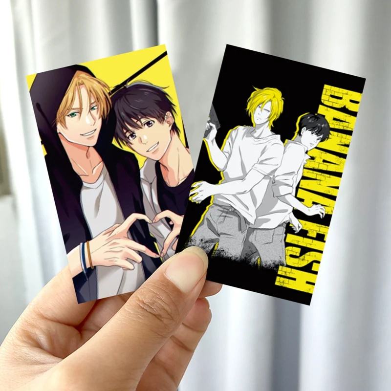 

30 Pcs/set BANANA FISH Anime Cartoon Crystal Card Sticker for Bus Card Banana Fish Postcard Photo Card for Fans Collection Gift
