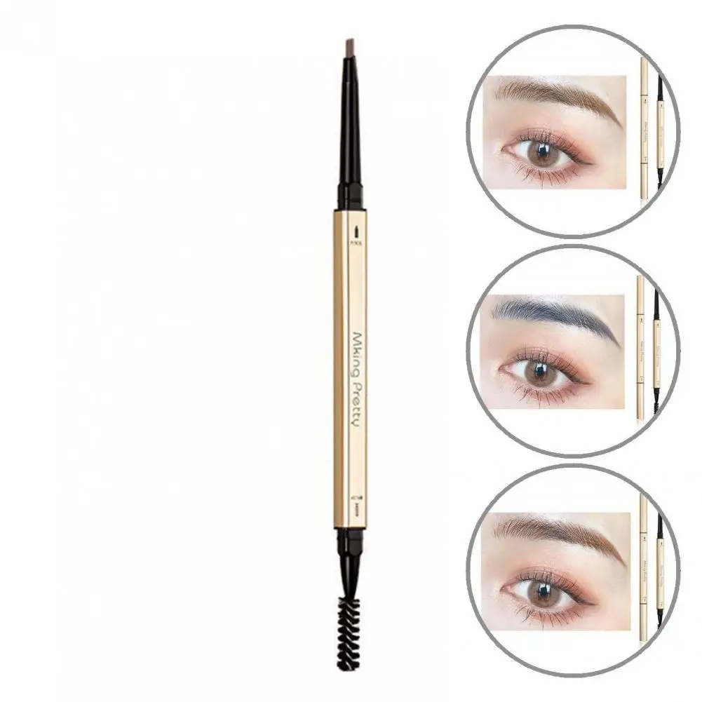 

Stable Lines 0.1g Advanced Square Gold Color Tube Eyebrow Pen Diverse Shades Makeup Eyebrow Pen Anti-shake for Outdoor