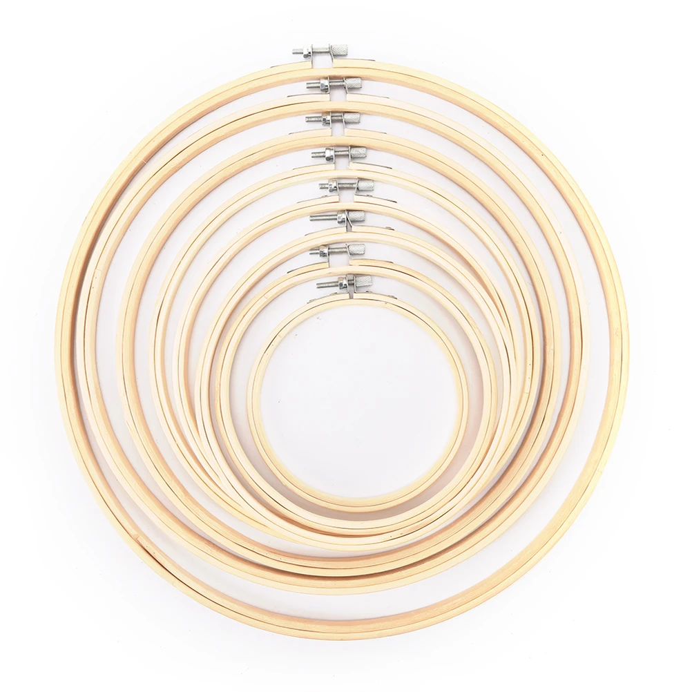 

13-23cm DIY bamboo Wooden Cross Stitch Machine Embroidery Hoop Ring Sewing Craft