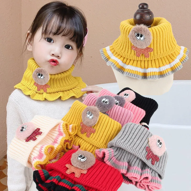 

Весна 2021, шарф для маленьких девочек, однотонный детский воротник, вязаные теплые защитные шеи для девочек и мальчиков, вязаные шерстяные ша...