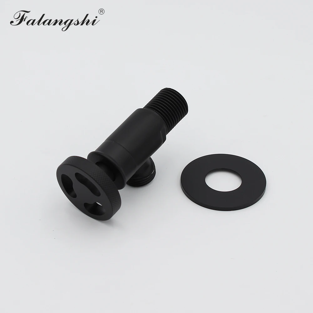 g12 triangle valve multi function matte black brass angle valve washing machine toilet stop valve bathroom accessories wb8508 free global shipping
