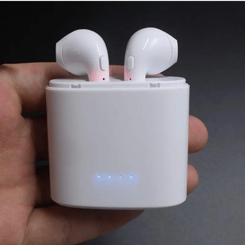 Мини Bluetooth наушники i7s tws беспроводные с зарядным боксом и микрофоном для iphone V8 M6T
