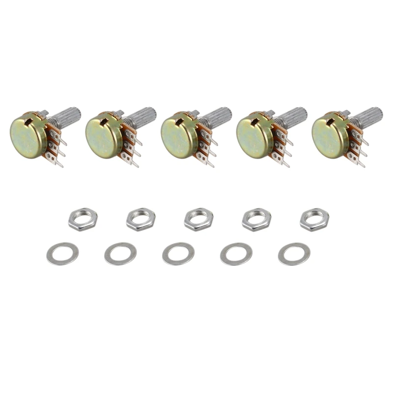 Один линейный тип 3 клеммы вращающийся конический потенциометр 20K Ohm 5