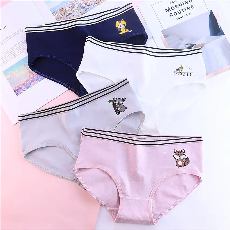 Милые трусики для женщин брюки сексуальные трусы Хлопковые гольфы с рисунком