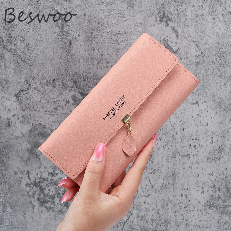 

Women's Wallet PU Leather Leaf Pendant Multi Card Holder Fashion Casual Coin Purses Long Wallets Female Clutch Money Bag Wallet