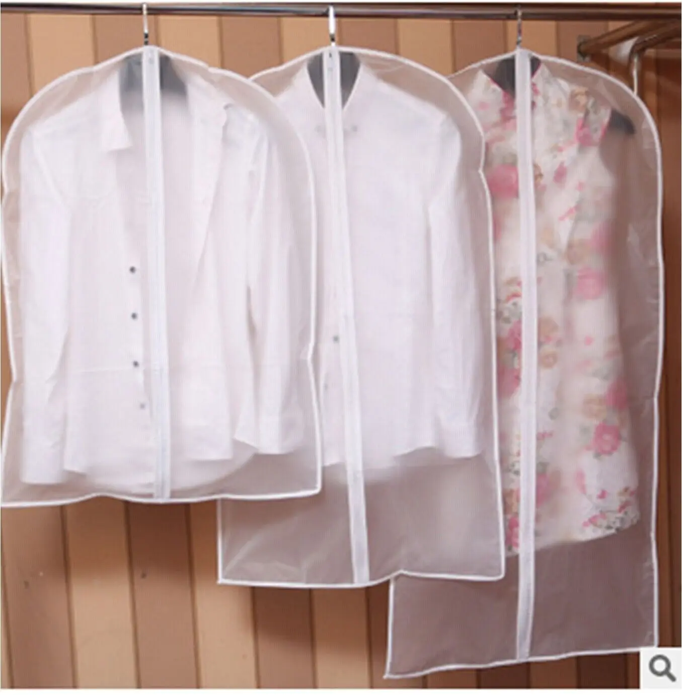 

Kids/Adult Size Transparent Wardrobe Storage Bags Cloth Hanging Garment Suit Coat Dust Cover