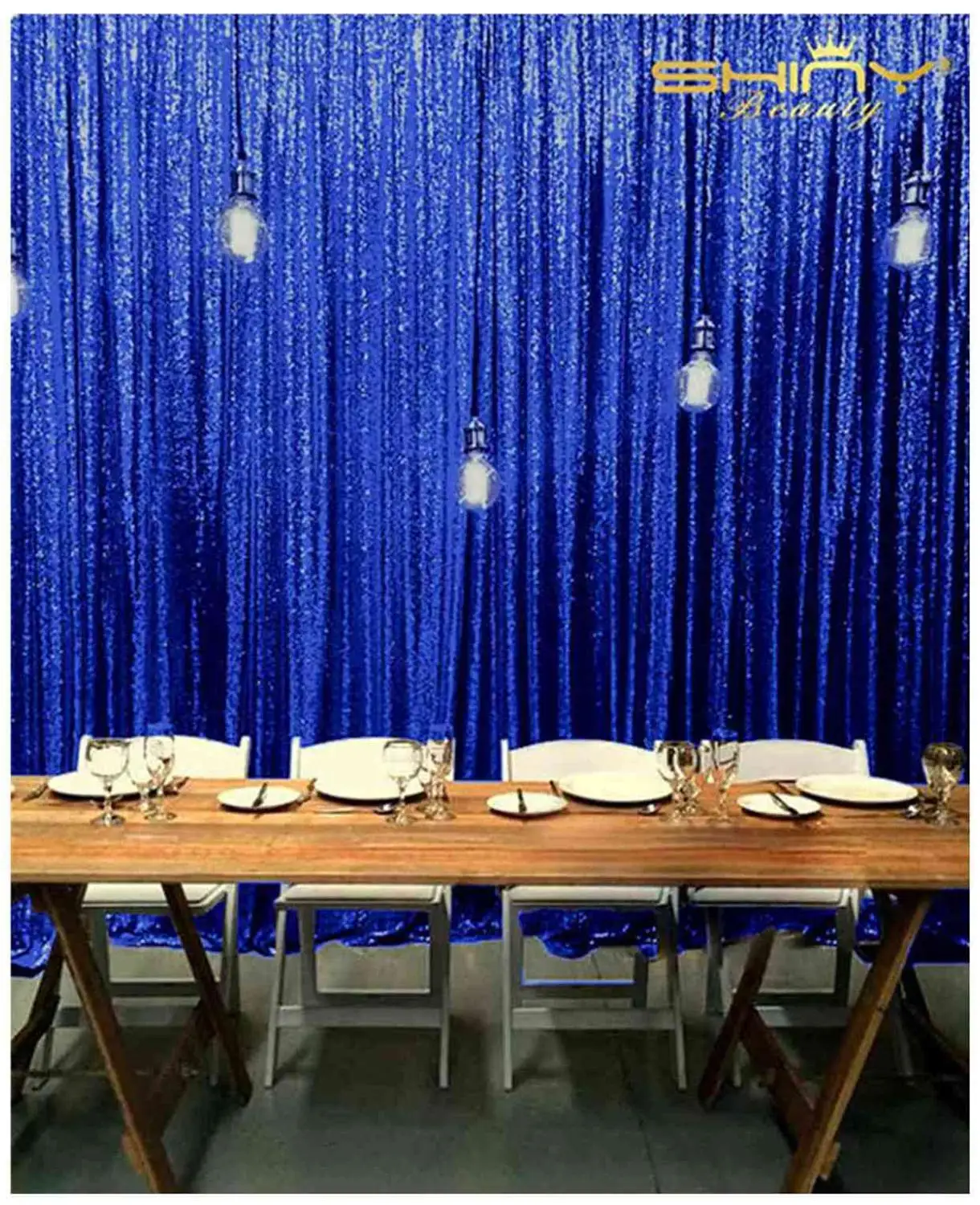 Shinybauty 2FTX3FT 2 панели Королевский синий блесток фон фото будка украшение на день