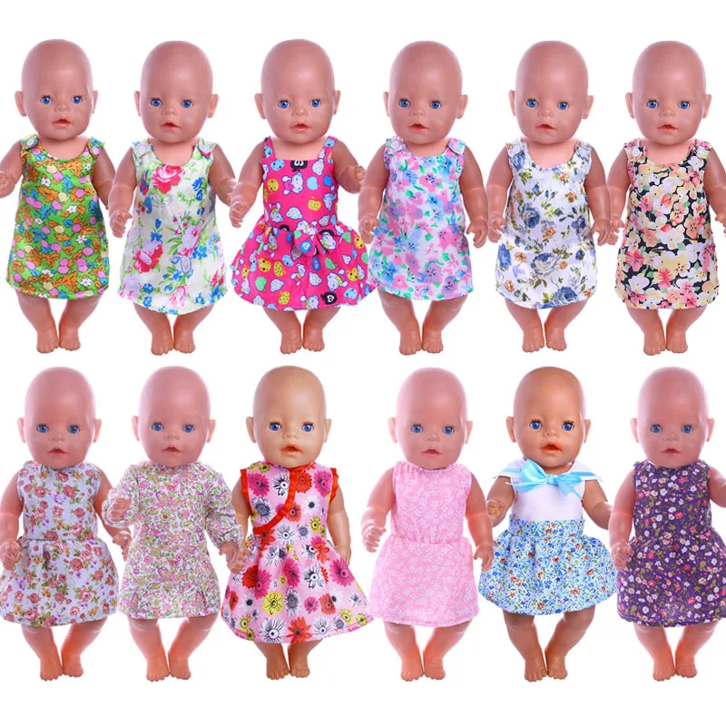 

New Doll Dress Clothes Fit 18 inch 43cm Doll Clothes Born Babies Doll Clothes For Baby Birthday Festival Gift Girl's Russia Toy