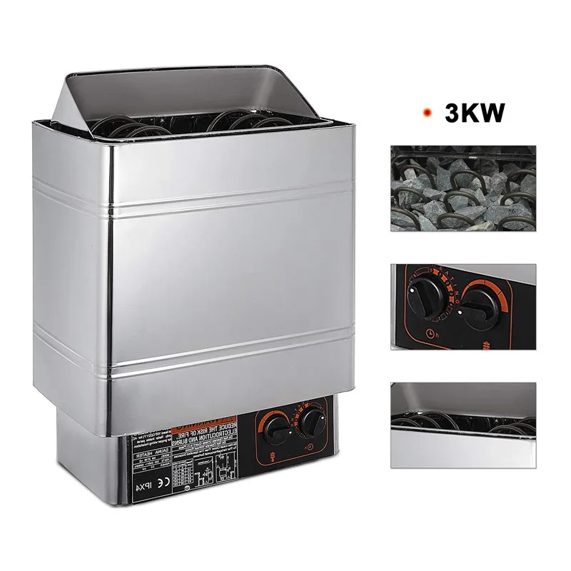 Печь для сауны душа 3 кВт Паровая с внутренним управлением печь нагрева