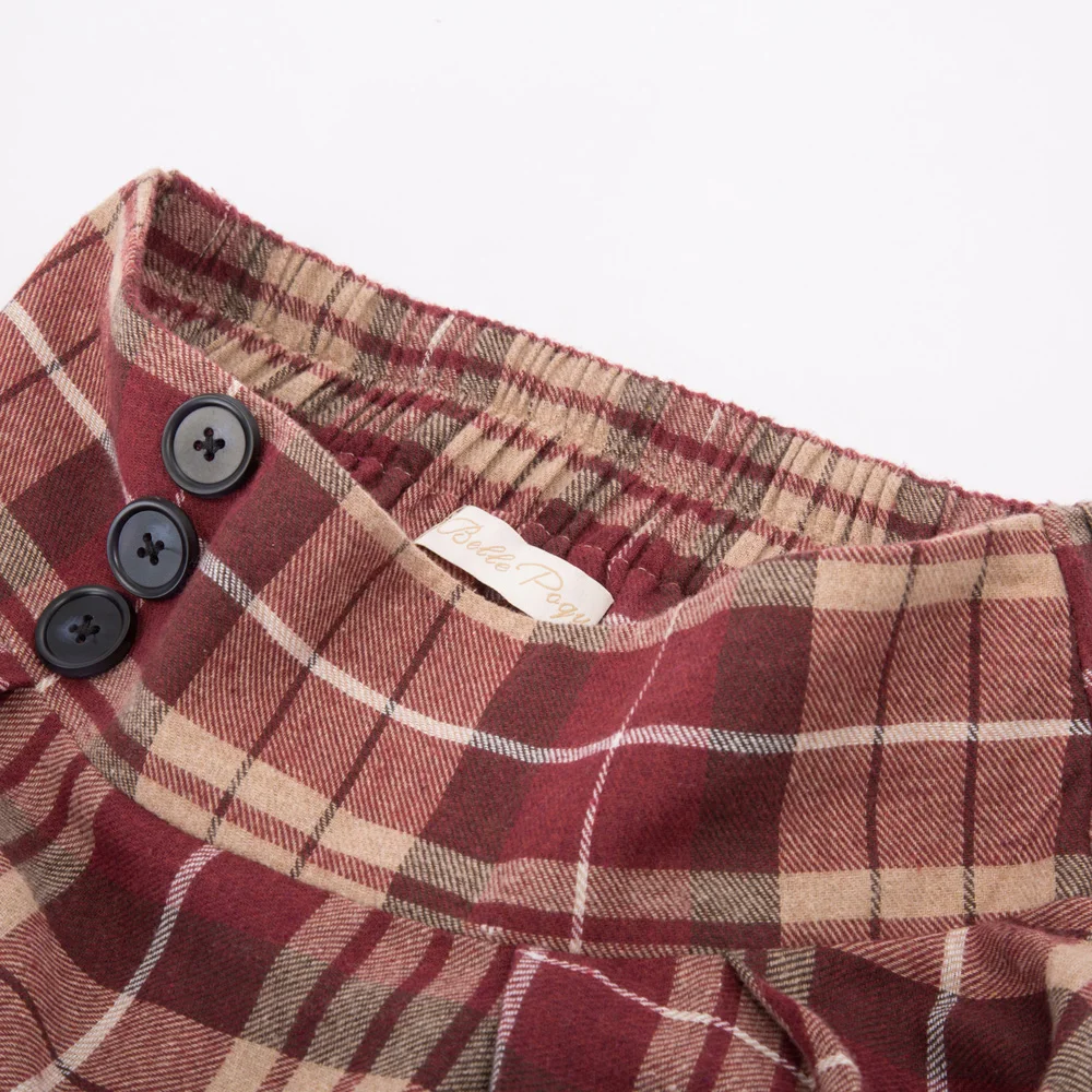 

Belle Poque England Style 2019 Autumn Women Elegant Plaid Skirts Women Pleated High Waist Korean Office Midi Skirt Streetwear
