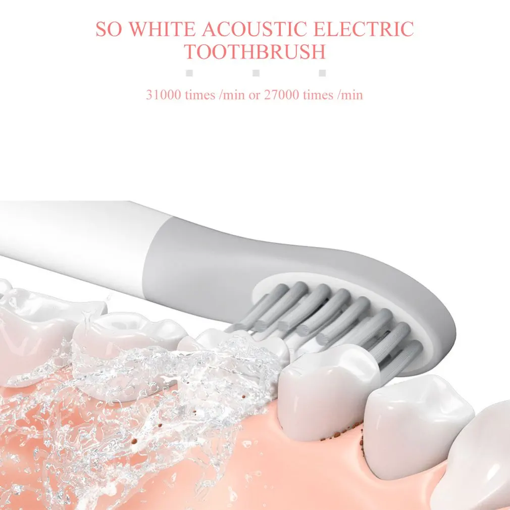 Xiaomi Mijia SO WHITE ультра звуковая зубная щетка электрическая автоматическая зубная щетка USB перезаряжаемая Водонепроницаемая чистка зубов