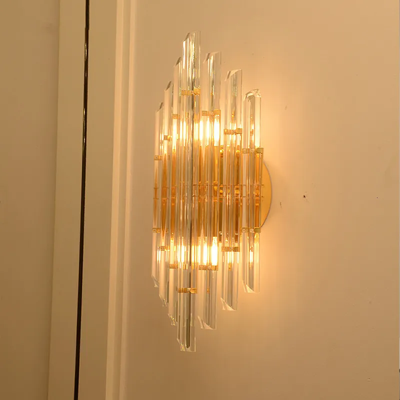 Современная американская роскошная хрустальная настенная лампа простой