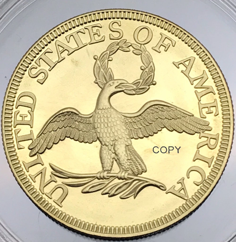 Соединенные Штаты Америки 1795 Liberty с закрытым бюстом справа золото монета латунь