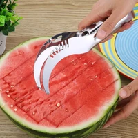 1 pcs stainless steel watermelon cutting multifunctional slicer clip watermelon slice summer fruit slicer for kitchen gadget set