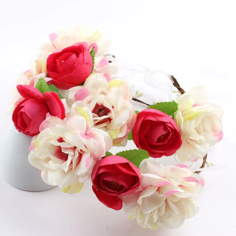 1 шт. головной венок искусственный цветок волос свадебный аксессуар декоративные