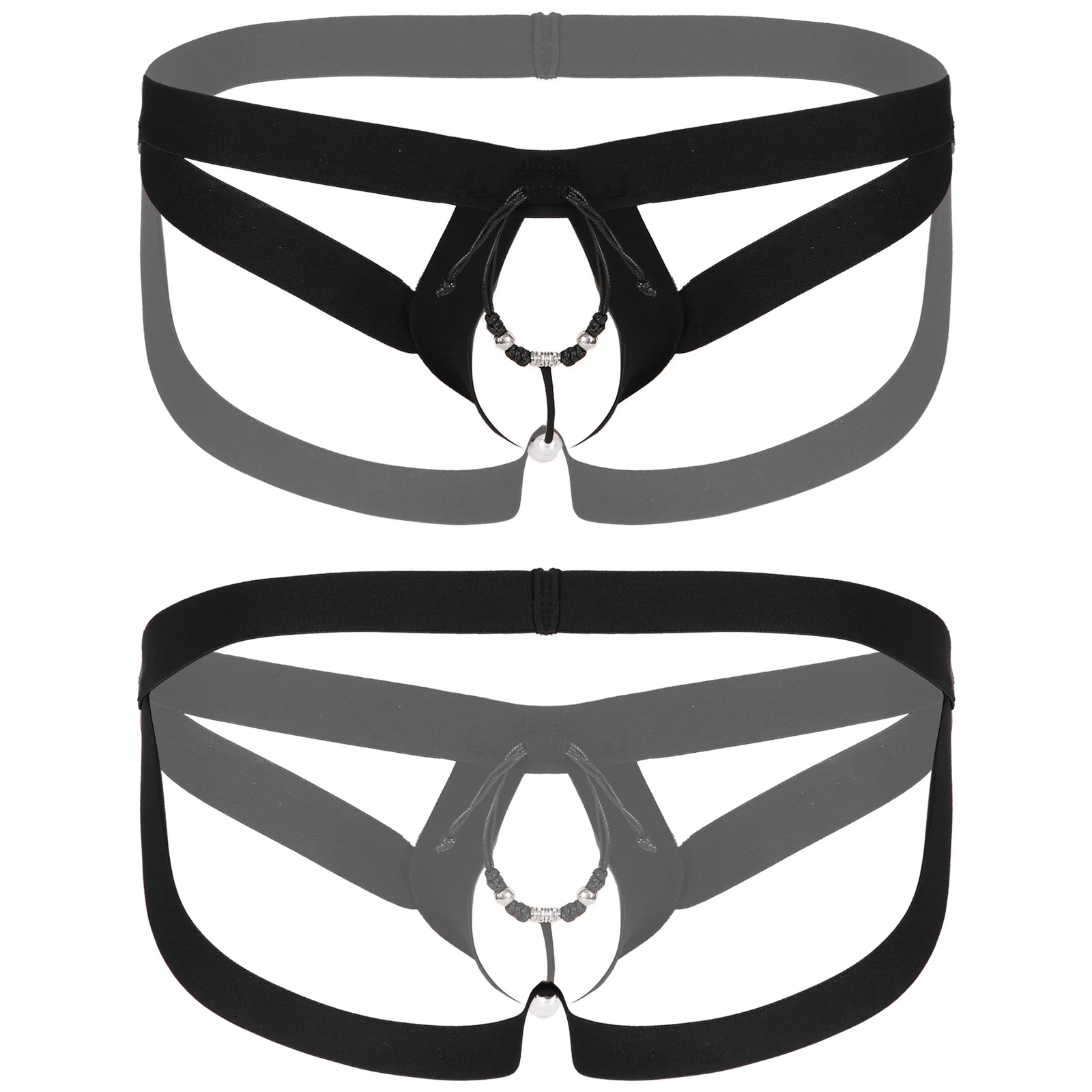 Стринги мужские с низкой посадкой G-стринги вырезами бисером трусы нижнее белье |
