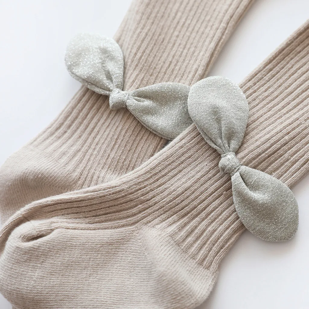 Мягкие хлопковые носки с бантиком для маленьких девочек Милые гольфы принцесс