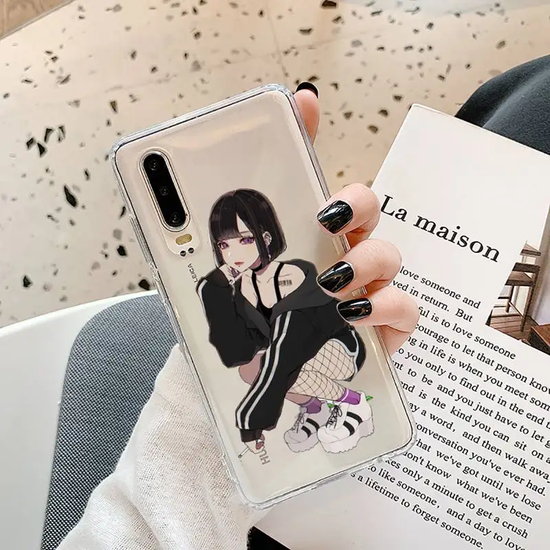 

Sexy temptation woman Pink Phone Cases Transparent for Samsung A71 S9 10 20 HUAWEI p30 40 honor 10i 8x xiaomi note 8 Pro 10t 11