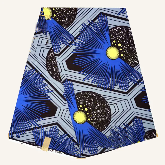 

wholesale african material 6yards african clothes wax fabric african printed 100% cotton real soft wax fabric 007