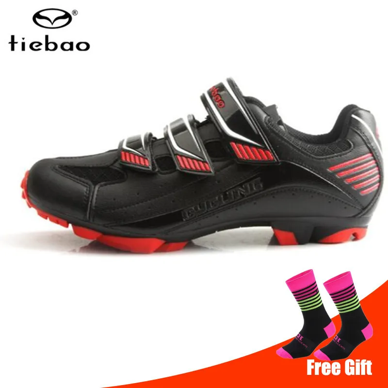 add socks Tiebao велосипедная обувь sapatilha ciclismo mtb горный велосипед chaussure vtt велосипедный самоблокирующийся Нейлоновая подошва мужские кроссовки wo мужские гоночные - Цвет: add socks