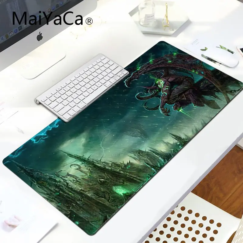 LockEdge 30x80cm MaiYaCa Печатный Мир Warcraft wow клавиатура коврики для игровой мыши большой коврик для мыши Lockedge компьютерный коврик для ПК - Цвет: LockEdge 30x80cm