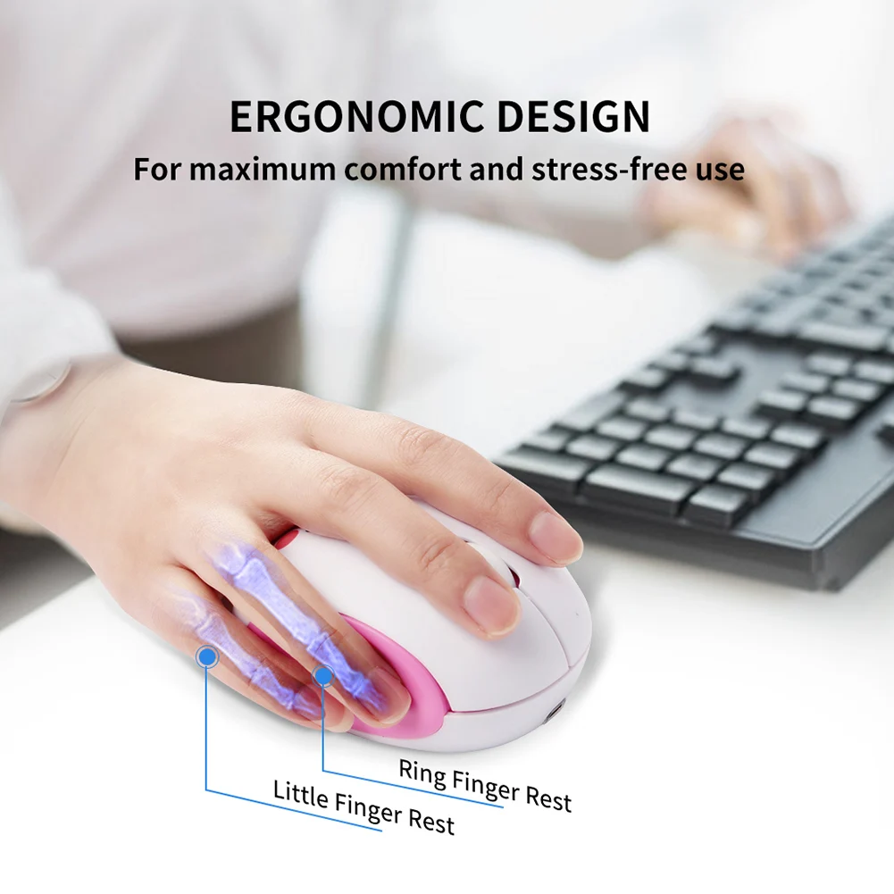 

Cute Cartoon Wireless Mouse USB Optical Computer Mini Mouse 1600DPI Steamed Bun Design for Laptop Computer AS99