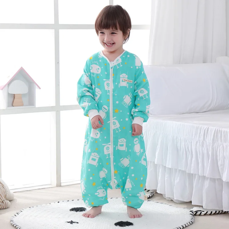 

Baby sleeping bag long sleeve split leg sleeping bag four seasons baby sleeping bag kick proof clothing children's sleeping bag