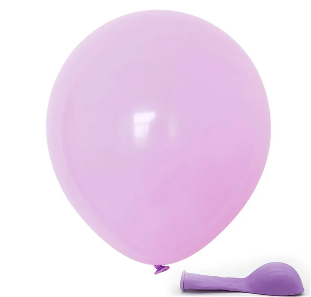 Pack of 100 Macaron Candy Colored Party Balloons Pastel Latex Balloons 10 Inch For Birthday wedding party decoration - Color: Purple