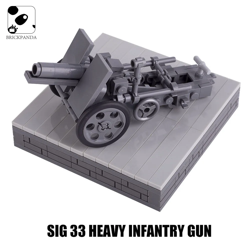 

Military WW2 Heavy Machine Guns Weapon Building Blocks Cannon SWAT Army Figures SIG33 Gun Accessories MOC Brick DIY Kids Toys