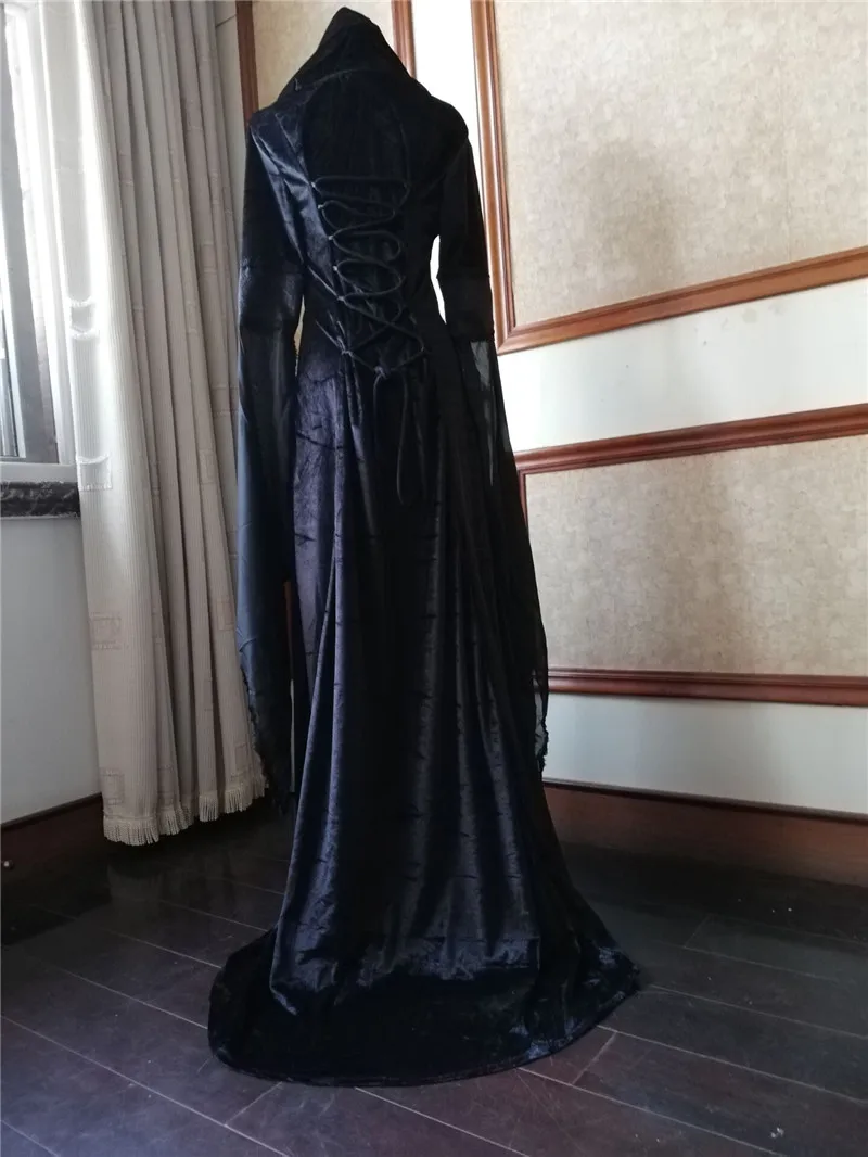 5XL размера плюс европейские Court Женские средневековый ретро дворец Туника Платье