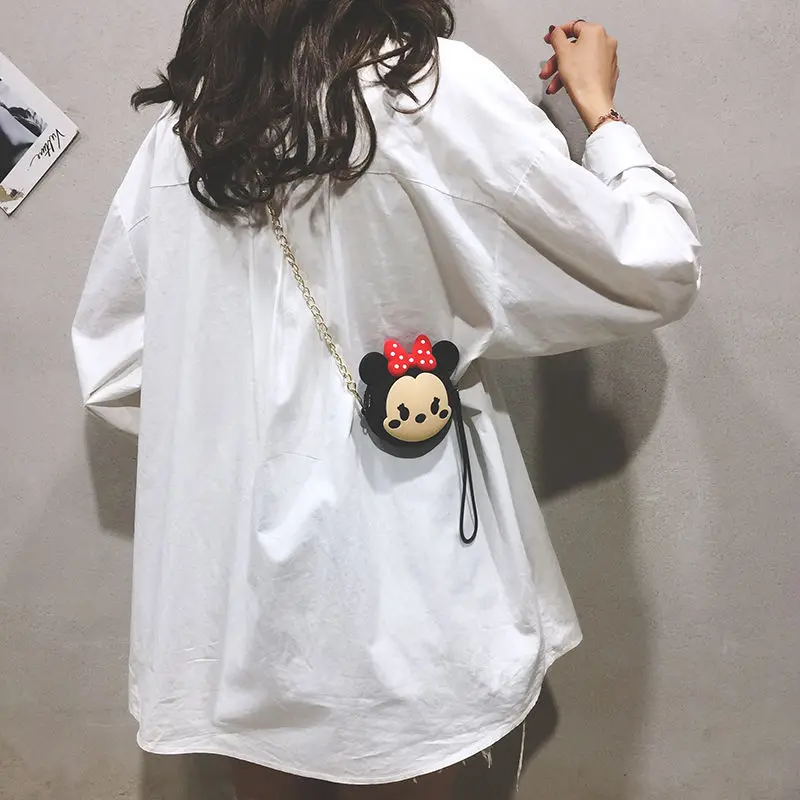 Новинка простая стерео сумка через плечо Disney кошелек для монет Модный