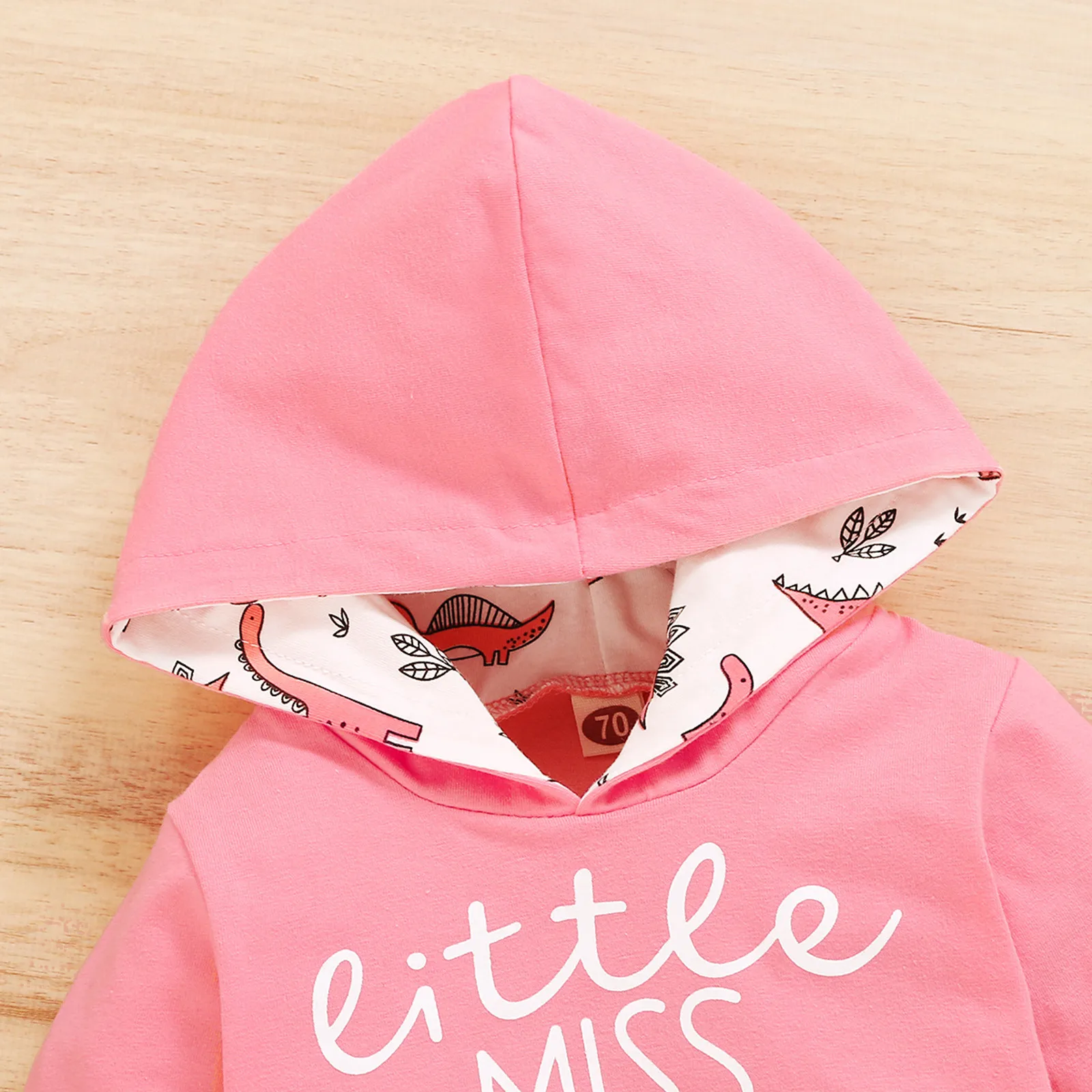 Infant Clothing Sets Baby Boys Girls Letter Print Hoodie Tops+Dinosaur Pants+Headbands Outfits 2Pcs Cotton Clothes Tracksuit