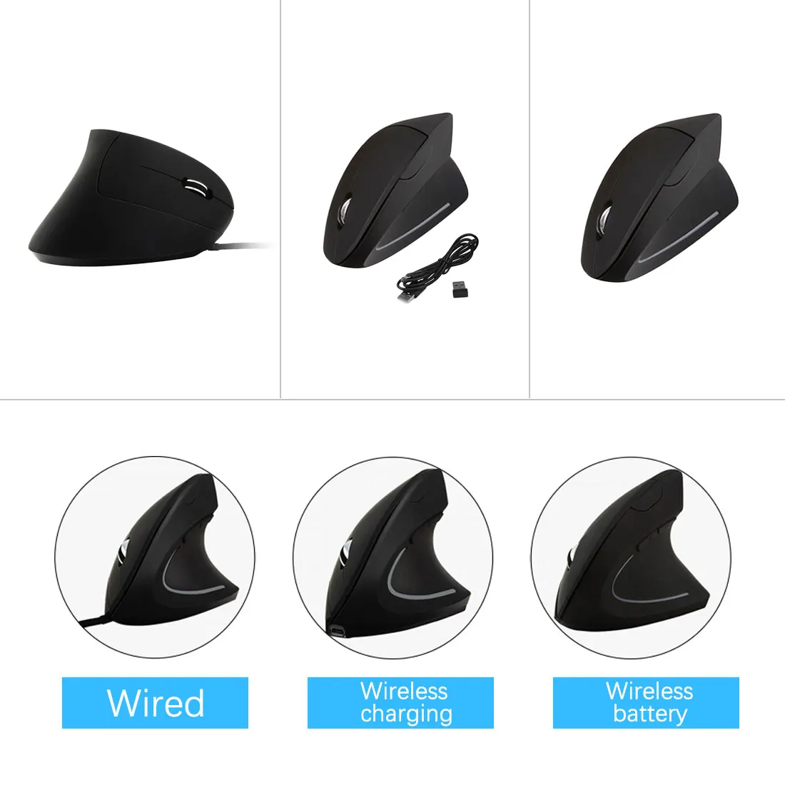 

Wireless Game mouse for desktop laptops Health mouse wired wrist ergonomic 800 1200 1600 DP 800 USB optical right hand vertical