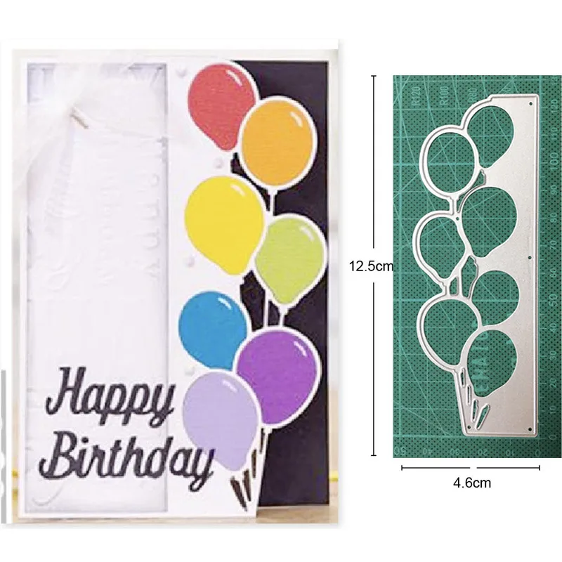 

Balloons Border Metal Cutting Dies Cut Die Mold Decoration Scrapbooking dies Paper Craft Knife Mould Blade Punch Stencils Dies