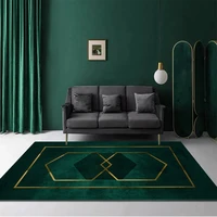 modern luxury living room carpet ink green print carpet bedroom bedside floor mat dt31