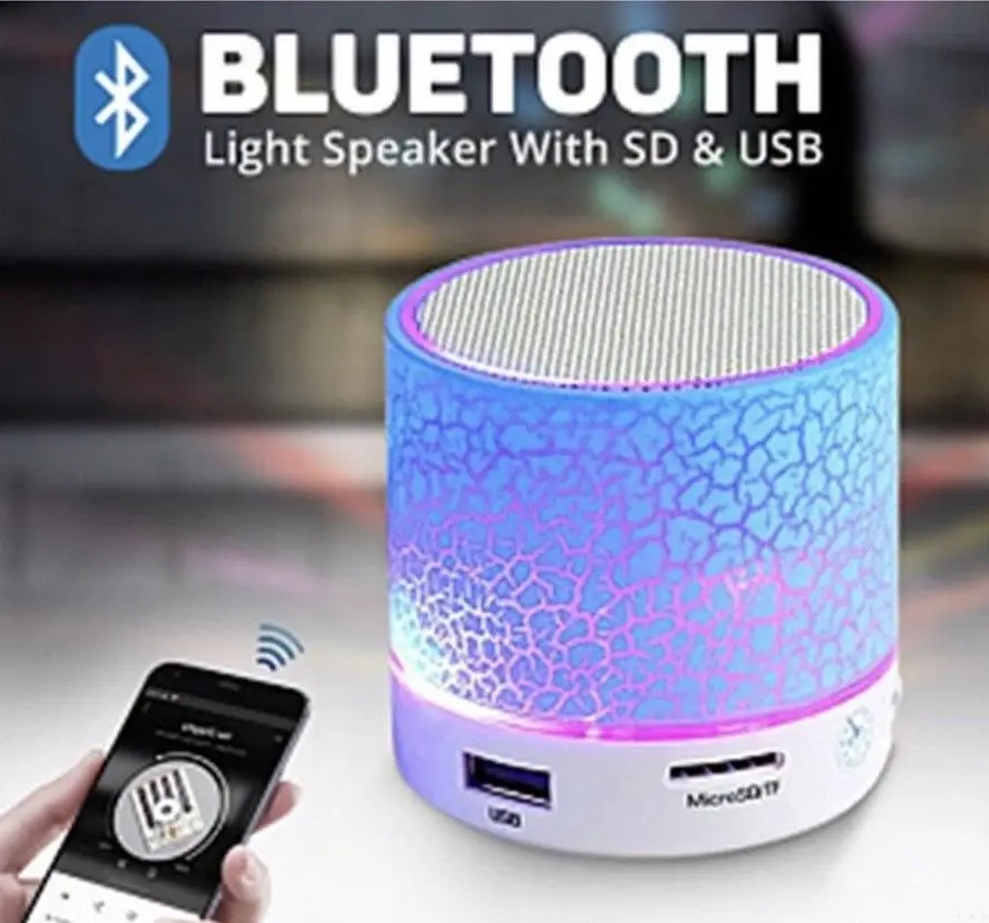 A9 Bluetooth динамик мини беспроводной громкий трещина светодиодный TF USB сабвуфер mp3