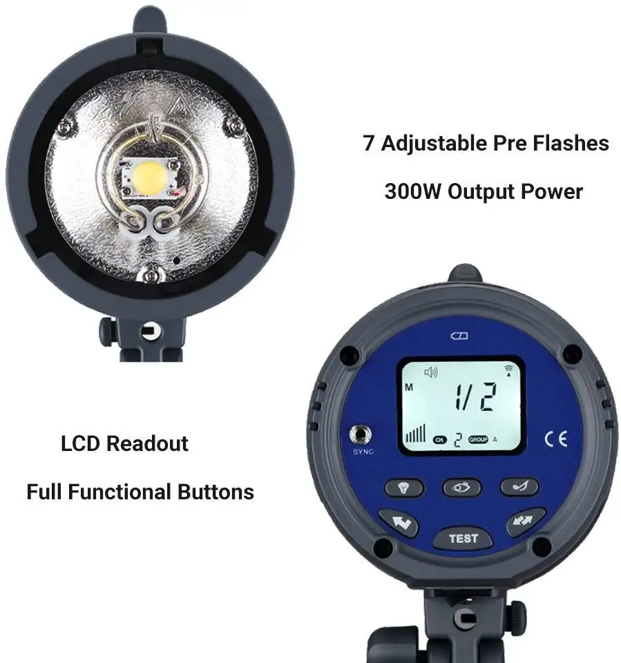 Уличная студийная стробоскопическая вспышка с аккумулятором VISICO 4 триггером 801TX