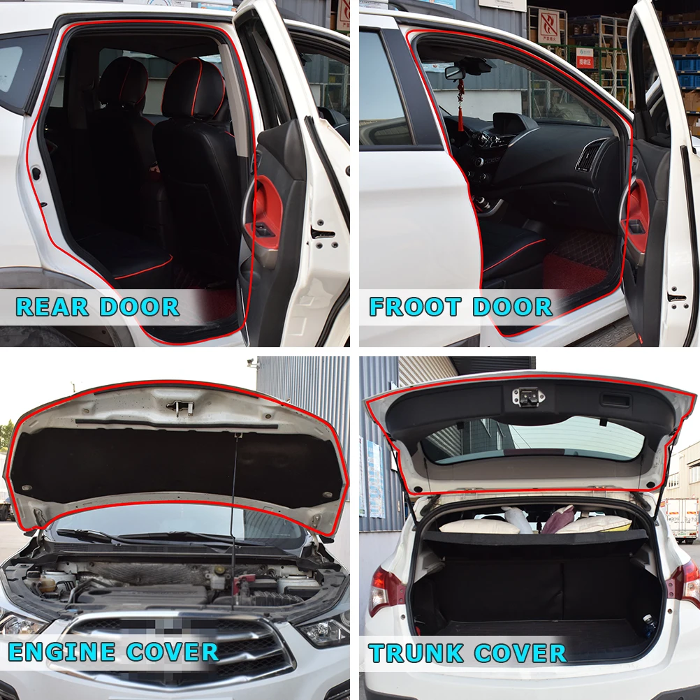 Универсальная резиновая уплотнительная лента для двери автомобиля 5 м/16 футов