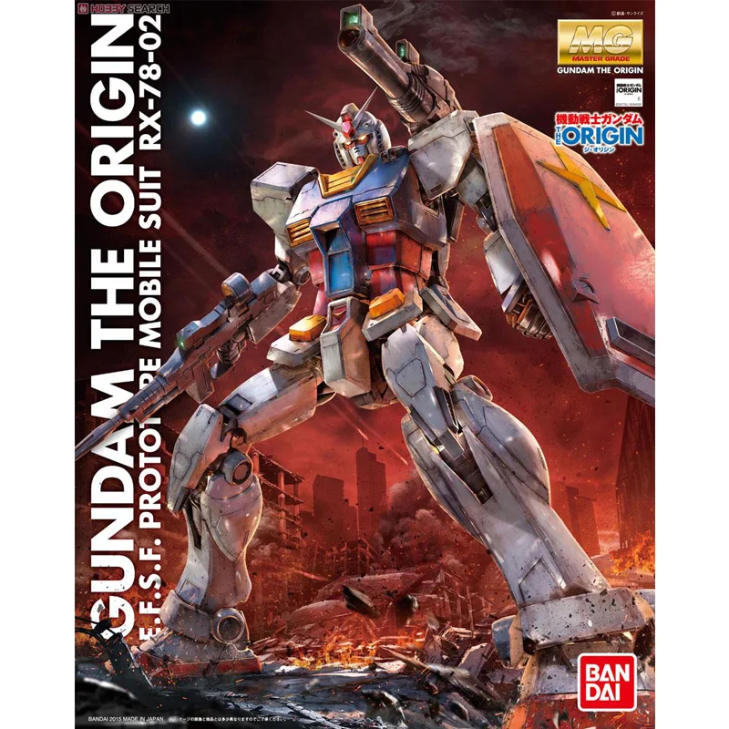 

Bandai Model Gundam MG 188 THE ORIGIN RX 78-2 GTO Originator Gundam Action Figure Model Modification Gunpla collectibles