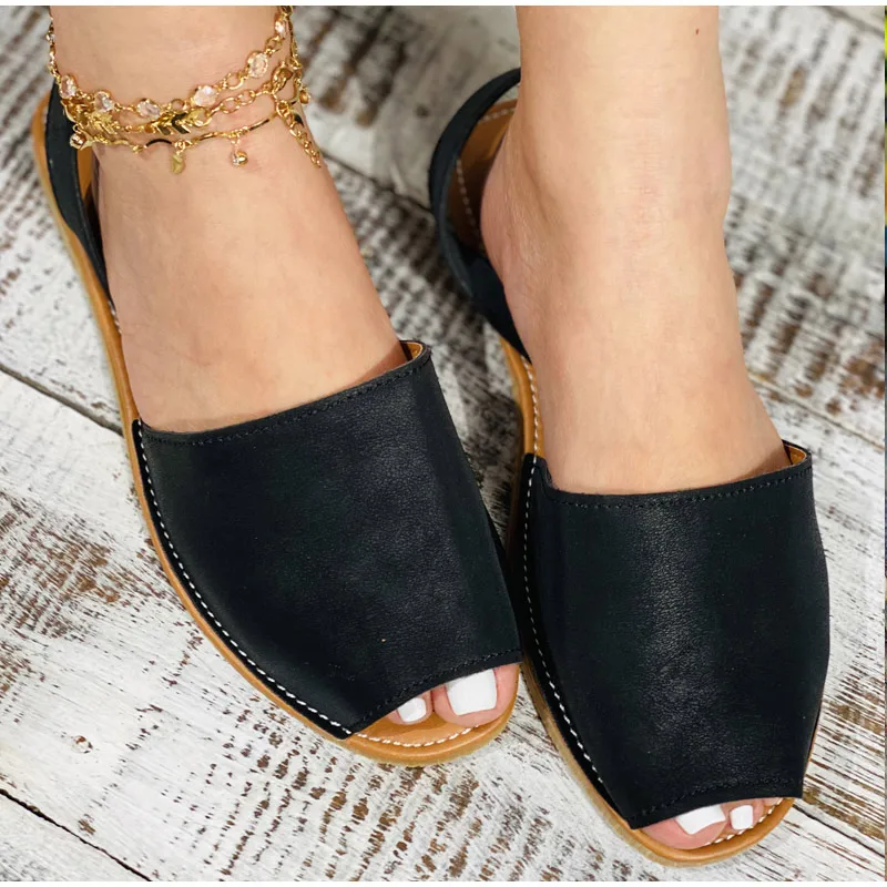 

Ladies summer anti-skid side hollow rubber sole suede sandals LY702-4878