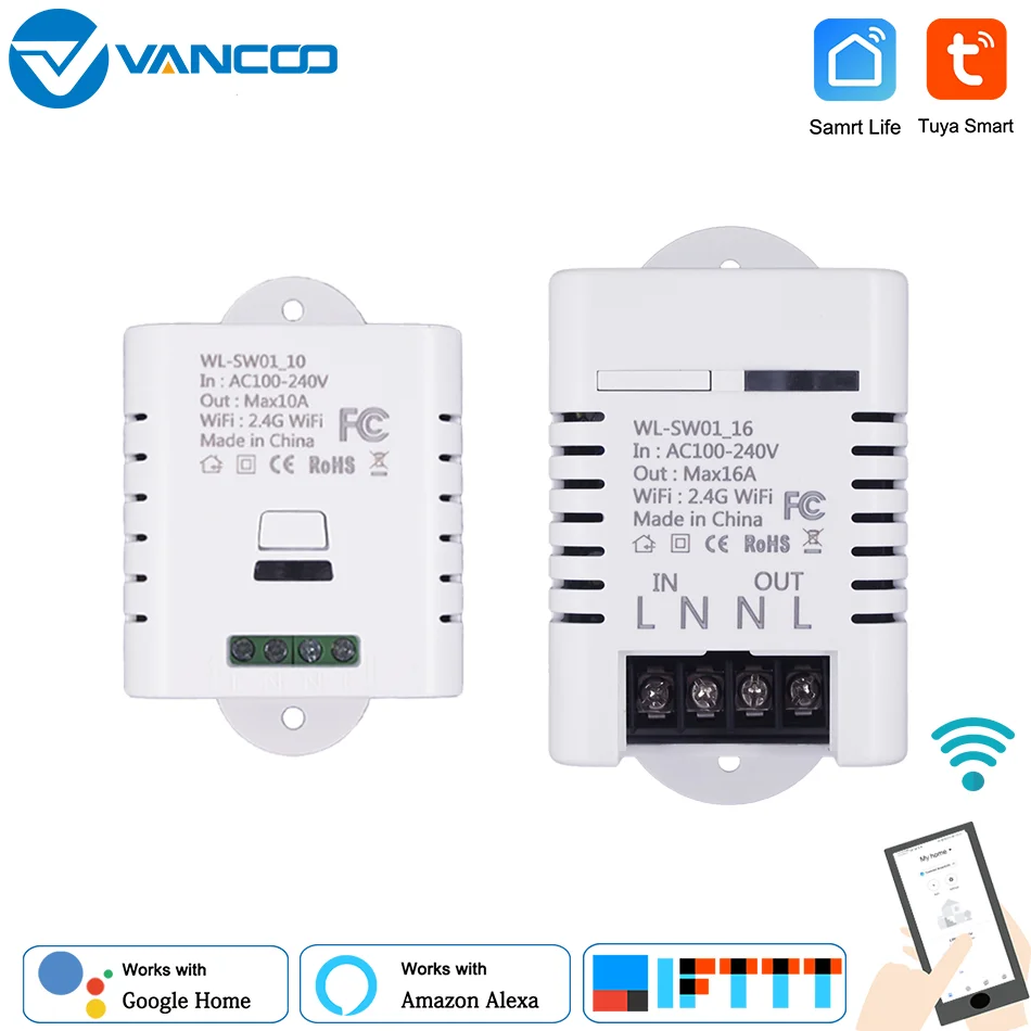 Wifi смарт переключатели универсальный выключатель Умный дом таймер работает с Alexa