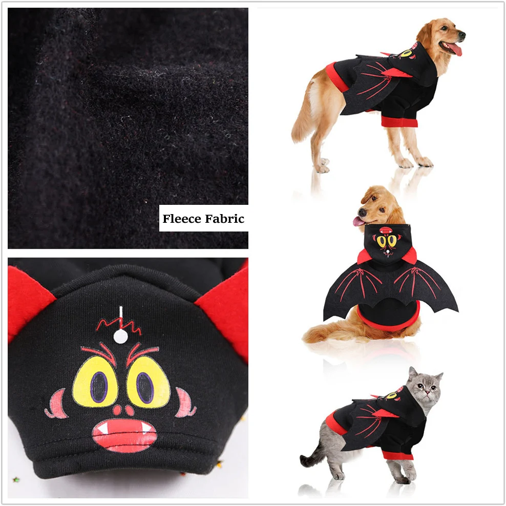 Одежда для собак с крыльями летучей мыши теплые толстовки свитер на Хэллоуин