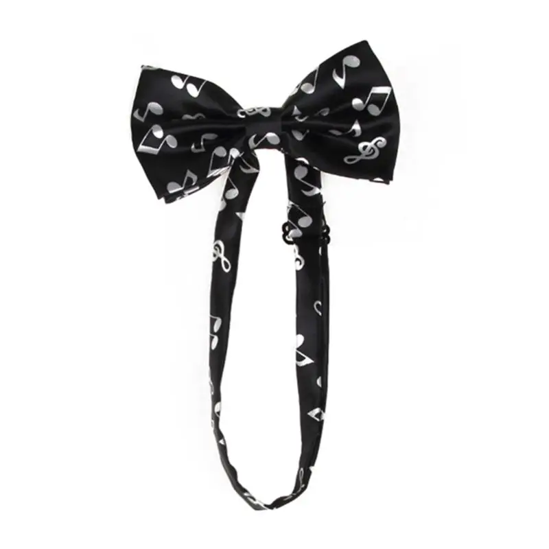 Men Women 2 In 1 Suspenders Bow Tie Set Black White Music Notes Piano Keyboard Print Adjustable Y-Back Belt Necktie Stage Party |