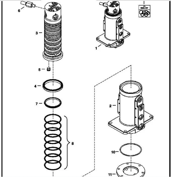 free shipping for Bobcat 325 331 334 center joint oil seal repair kit sub cup 6664908 | Oil Seals & Other
