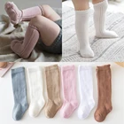Носки детские хлопковые, до колена, с вырезами, От 0 до 7 лет