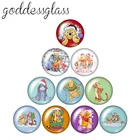 10 шт., Круглые Стеклянные Кабошоны, 12182025 мм