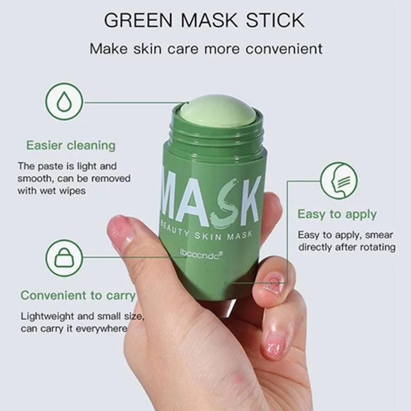 

Clean Face Mask Green Tea Face Mask Stick Cleans Pores Mask Face Moisturizing Dirt Hydrating Care Whitening V5F3