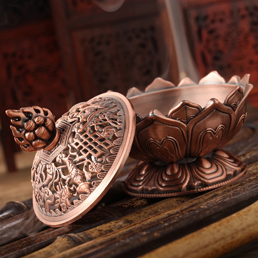 Горелка для благовоний из сплава подставка в китайском стиле Будды цветок лотоса